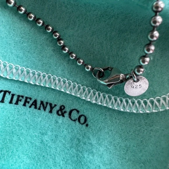 Tiffany & Co. 1837 Silver Dogtag Pendant Necklace - Sterling Silver - Picture 7 of 11